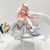 Fingerspielzeug 27 cm Darling in the Franxx Zero Two 02 Sexy Girl Anime-Figur Zero Two für My Darling Wedding Actionfigur Erwachsenenmodell Puppenspielzeug