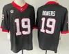 Maglia da uomo college Georgia nera rossa bianca ncaa Brock Bowers 19 maglietta da football americano, maglie cucite per adulti universitari