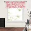 Curtain Pink Fluid Art Abstract Texture Kitchen Curtains Tulle Sheer Short Living Room Home Decor Voile Drapes