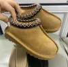 Australie Enfants Tout-petits Tasman II Pantoufles Tazz Chaussures de bébé Claquettes en fourrure de châtaigne Peau de mouton Shearling Classique Ultra Mini Boot Mules d'hiver Bottines en daim à enfiler 14555