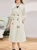 Mulheres Trench Coats Duplo Breaste Coreano Verde Casual Baggy Midi Jaquetas Desgaste do Trabalho Mulheres Primavera Outono Chaquetas Outwear