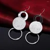 Baumelnde Ohrringe aus 925er-Sterlingsilber, Retro-Motiv, Kreis, für Damen, Luxus-Mode, Party, Hochzeit, Accessoires, Schmuck, Weihnachtsgeschenke