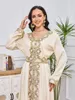 Vêtements ethniques Maroc Robe Femmes Volants Musulman Abaya Mode Dubaï Abayas Broderie Ceinturée Kaftan Robes De Fête Élégantes Robes Printemps