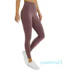 Traje de yoga Material desnudo Pantalones de mujer Color sólido Deportes Gimnasio Desgaste Leggings Cintura alta Elástico Fitness Lady Medias generales