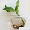 Vases Terrarium Boule Globe Forme Clair Vase En Verre Suspendu Fleur Planteur Pots Mur Fish Tank Aquarium Conteneur Homw Decor247H7403 D Dhiel