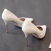 Scarpe eleganti Tacchi alti Eleganti tacchi a spillo da donna Décolleté da donna a punta Etichetta nera Matrimonio professionale