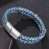 Bransoletka skórzana mankiet mężczyzn Vintage retro plecione oryginalne bransoletki homme femme męskie bransoletki ręcznie robione biżuteria pulseras1317u