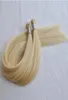 Double drawn blonde Color 613 Fan tip Hair Extensions Remy Hair Straight wave 1g per piece 200g per lot DHL9523406