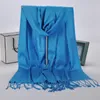 Scarf Women Warm Shawls and Wraps for Ladies Stole Femme Solid Warps Winter Cashmere Wool Scarves Luxury Pashmina