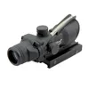 ACOG 4X32 Fiber Scope tactique vert illuminé optique réticule réticule optique vue chasse lunette de visée Airsoft Gunsight 20mm montage sur Rail