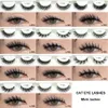 Falska ögonfransar 3D Real Mink Cat Eyelashes End Eye Eyongate Eye Effect Makeup Natural Winged Fake Eyelashs Wholesale Säljare 231016