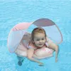 Air inflation toy Baby Swimming Floating Inflatable Ring Baby Swimming Ring With Sunshade Children's Swimming Pool Bathtub Accessories Summer Toys 231017