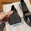 Klänningskor comemore plus storlek 42 Oxford skor kvinna loafers läderlägenheter kedjor sneakers trend flickor lolita medium klackar lägenheter vår 231017