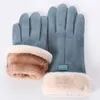 Fünf-Finger-Handschuhe, modische Damen-Handschuhe, Herbst und Winter, niedlich, pelzig, warme Handschuhe, volle Finger-Fäustlinge, Damen-Outdoor-Sport, weibliche Handschuhe, Bildschirm 231017