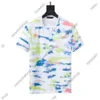 2022 Summer Mens T-shirts T-shirt Designer T-shirt de luxe Couleur Graffiti Lettres Imprimer T-shirts Vêtements de mode Femmes manches courtes279l