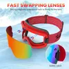 Ski Goggles Zestaw magnetyczny szeroko wizji snowboard dla mężczyzn kobiety narciarstwo okulary anty mgły Uv400 Ochrona OTG OTG Szklanki śniegu 231017