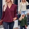 Women's Sweaters Fashion Casual Autumn And Winter Trend V Neck Imitation Sweater Lace Long Sleeve Top Athletic Shirts Women Summer