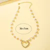 Pendant Necklaces YDGY Temperament Sweet Cool Style Pearl Handmade Women's Light Luxury Heart Shaped Design Sense Collar Chain