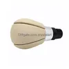 Beige Leather Manual Gear Shift Knob för Voo S60 V60 S80 V70 XC70 XC60 Spakskifter Handbollhuvudpenna