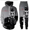 New Men Womens Lil Wayn Funny 3D Print Fashion Tracksuits Crewneck 힙합 스웨트 셔츠 및 바지 2 PCS 세트 후드 TZ010286W