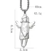 Kolye Kolyeler Gümüş Renkli Melek Güzel Gülümseme Peri Uçan Kanat Tanrı Kız Zinciri Kalp Hıristiyan Hediye Kadın Mücevherat