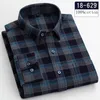 Camisas casuales para hombres Tallas grandes 8XL Lijado de algodón de manga larga para hombres Camisa a cuadros Tops Artículos de ropa de un solo bolsillo