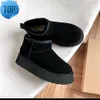 Designer Tazz Slippers Australië Laarzen heren damesschoenen mode laarsjes warm Suède Shearling Tasman platform Slipper Kastanje Heren Enkel sneeuw Boo