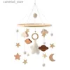 Mobiles # Bébé hochet jouet 0-12 mois mobile en bois sur le lit nouveau-né boîte à musique lit cloche suspendus jouets support support infantile berceau garçon jouets Q231017