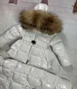 Para baixo casaco ganso para baixo crianças jaquetas para meninas saia branca hem real pele de guaxinim outerwear e casacos roupas de inverno para o bebê 0-12 anos 231016