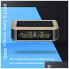 Careud Solar Bus Rv Truck Tpms Wireless Tire Pressure Monitoring System With 6 External/Internal Sensors Max 130