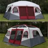 Tält och skyddsrum Glamping Tourist Large Space Outdoor Camping Family Tent 6 8 10 12 Personer Beach Anti Rain UV Protection Waterproof 2Living Room 231017