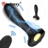 Vibrating Butt Plug Electric Shock Dildo Anal Plug Wireless Remote Vibrator Male Sex Toy Prostate Massager Sex Toys for Adults 231012