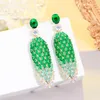 Dangle Earrings Vinregem Bohemia 65MM Fancy Cut Emerald Gemstone Sona Diamonda Drop For Women Gifts Anniversary Engagement Fine Jewelry