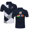 Camisas polo caça pesca masculina camiseta johann zarco no. 5 topo t estilo militar manga curta camisa contraste cor polo