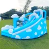 Toddler Bouncer Jumper House met schuifopnieuwsprongbare springen voor feest- en vakantiewolken Kids Playhouse Bouncy Castle Outdoor Sport Play Children Park Toys