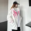 Herrtröjor tröjor y2k spindel hoodie kvinnor män höst broderi casual jacka full zip up sweatshirt harajuku streetwear överdimensionerade huvtröja 231016