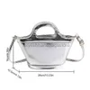 Cross Body Vintage Silver Bag Sacs à main en cuir brillant Marques Sac à poignée supérieure Sac à bandoulière rétro Femme Fourre-tout Bagstylishhandbagsstore