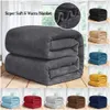 Blankets Bedding Fleece Blanket Queen Size Grey 300GSM Luxury Bed Blanket Anti-Static Fuzzy Soft Faux Fur Blanket Microfiber Throw 231013