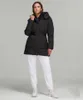 Dames yoga winter opvouwbaar donsjack plus maat ultralicht lang dons bovenkleding pufferjack met capuchon