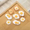 30Pcs Simulation Poached Egg Love Sandwich Flatback Resin Components Cabochon Fake Food Fit Phone Decoration DIY Scraobooking Acce274u