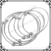 Pulseira ijb0214 300pcs/lote por atacado tamanho adulto 45mm-60mm pulseiras de arame simples extensíveis ajustáveis para charme
