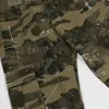 Jeans pour hommes Camouflage lettre imprimé Denim décontracté haute rue marque à la mode pantalon droit ample pantalon Cargo en plein air