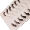 False Eyelashes 10pairs Mink Clear Band Eye Lashes Crisscross Transparent Handmade Dramatic Upper Lash 231017