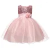 Girl Dresses Sequin Printing Girls Dress Kids For Halloween Stage Candy Color Party Wedding Kid Costume