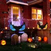 1 st halloween dekorationer blinkande skrämmande ögon ljus, hängande ögon fönsterbelysning med sugkopp, 50 LED -tänd ögonglob för inomhus utomhus halloween dekoration