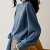 Pulls pour femmes automne hiver bureau dame couleur unie demi-col haut basique tricoté pulls coréen tout-match vêtements amples