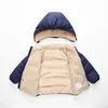 Manteau en duvet pour enfants, vêtements en coton, doudoune, manteau pour bébés, vêtements pour enfants, garçons et filles, en cachemire, épais et chaud, fermeture éclair, vêtements d'extérieur à capuche 231017