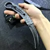 Karambit Automatic Bird Claw Knife D2ブレードアルミニウムハンドルダブルアクション屋外折りたたみブレードオートマイクロナイフツール