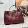 Andiamo Designer Tote Bags Handtassen Portemonnees Dames Luxe Grote Boodschappentas Dames Strik Geweven Gevlochten Echt Lederen Schoudertas Gouden Gesp Effini