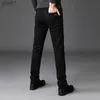 Jeans masculinos homens clássico avançado marca de moda jeans jean homme homem macio estiramento preto motociclista masculino calças jeans calças dos homens macacãol231017